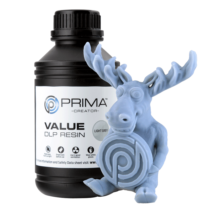 PrimaCreator Value UV / DLP Resin - 500 ml - Light Grey