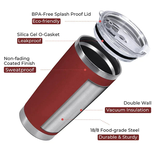 xTool Brick Red Stainless Steel Tumbler