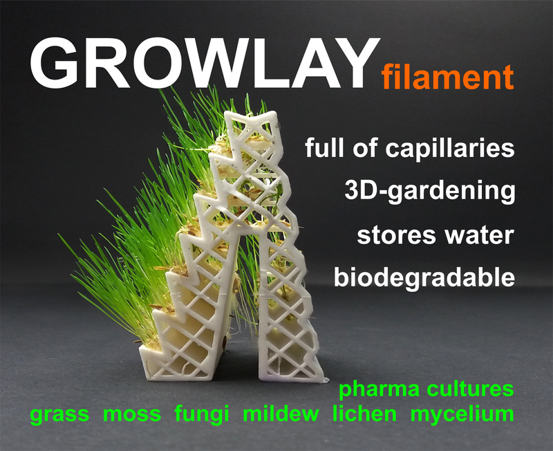 LayFilaments GROWLAY Filament - 1.75mm - 250 grams - Brown