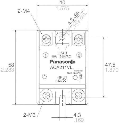 Panasonic AQA211VL SSR - 15A - 250V