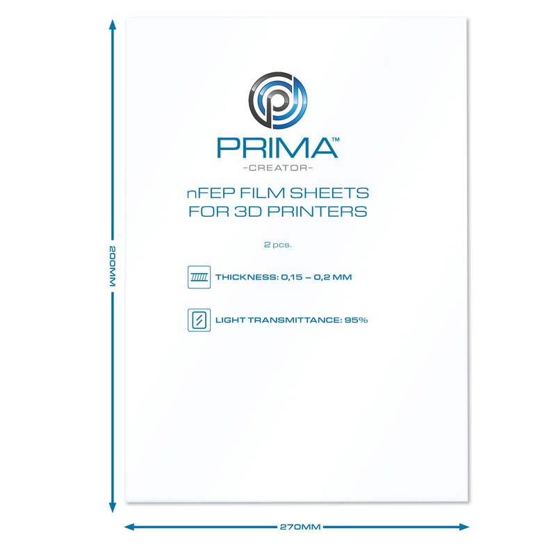 PrimaCreator nFEP Film Sheets for 3D Printers - 200 x 270 mm - 2-pack