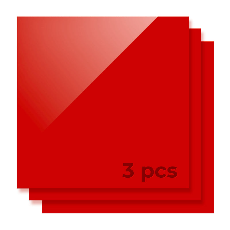 xTool 3 mm Red Acrylic Sheets (3-Pack)