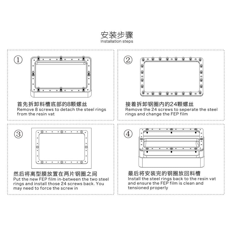 Photon Mono SE/Photon/Photon S FEP film 5 pcs