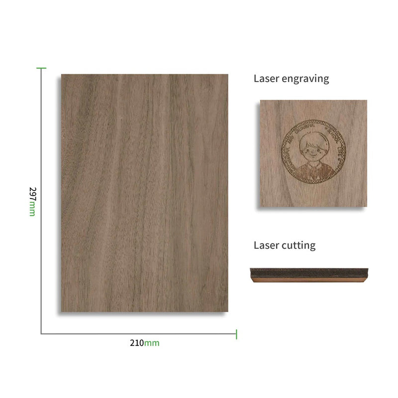 xTool 3 mm Walnut Plywood (6-Pack)