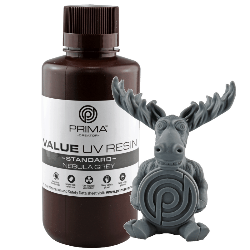 PrimaCreator Value UV / DLP Resin - 500 ml - Nebula Grey